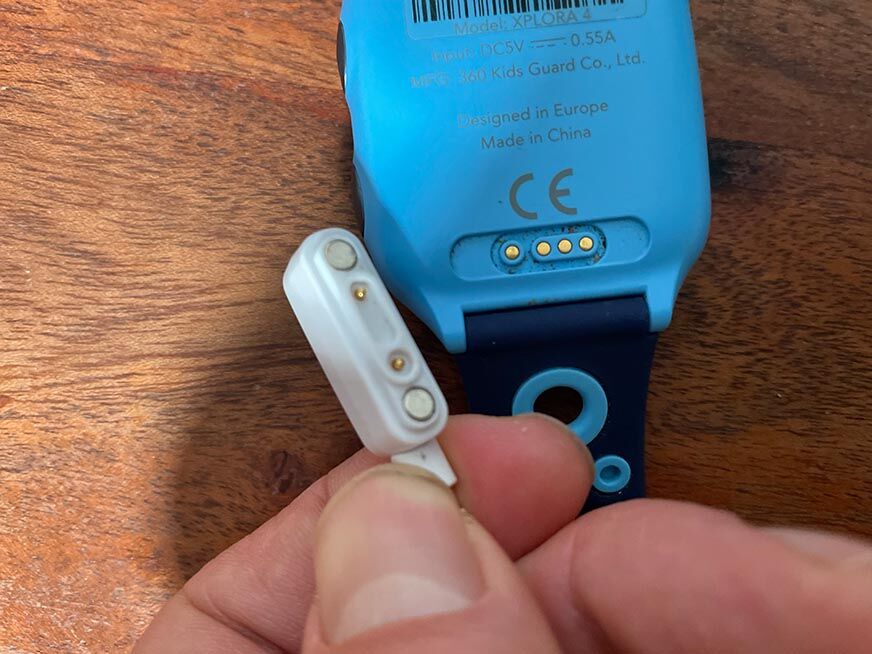 montre connectee xplora 5 chargement batterie